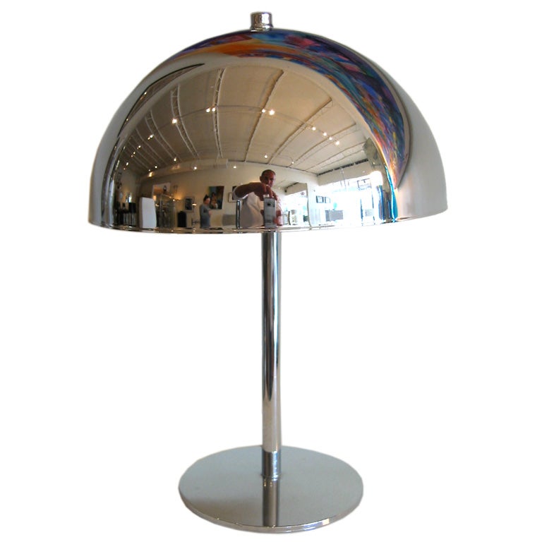 Chrome Mushroom Desk Lamp