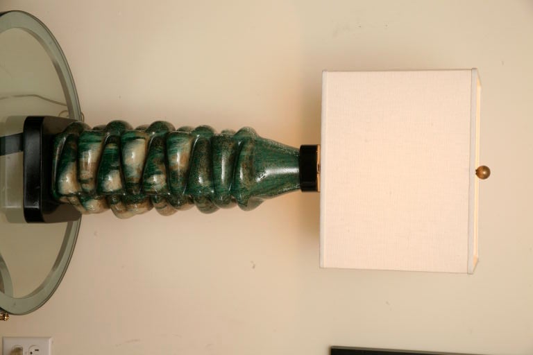 Unusual Folded Glass Lamp