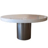 Used Custom Stainless Steel & Lacquered Dining Table