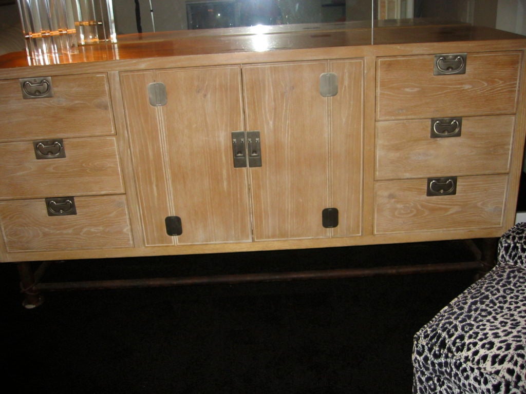 Cerused Henredon Blond Oak Chest of Drawers/Cabinet