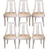 Set of Six Lacquered James Mont Chairs