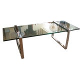 Pace Steel and Glass Cocktail Table