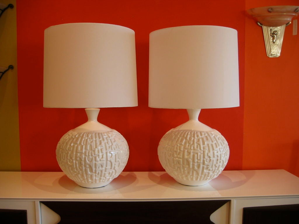 Wonderful Pair of Modernist Lamps