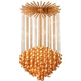 Stunning Italian 24 Carat Gold Plated Chandelier