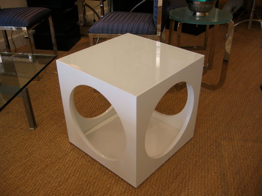 Pair of Sculptural Lane Cube End Table at 1stdibs