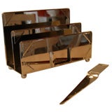 Nickel Silvered Art Deco Letter Holder & Opener