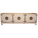 Long Gold Leafed & Lacquered Credenza/Console