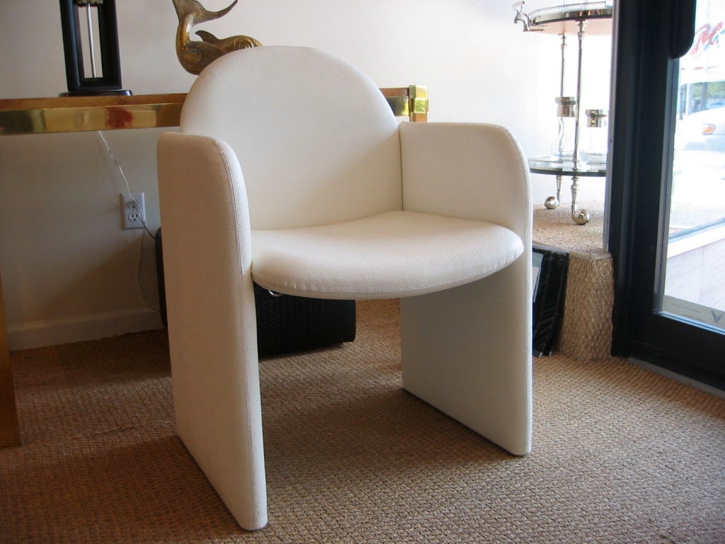 Set of Eight Italian Faux Snakeskin Chairs