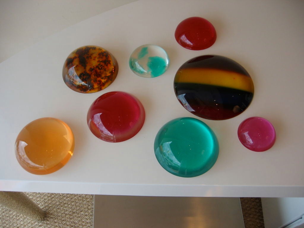 20th Century Eight Resin Paperweights/Sculptures by Norman Mercer