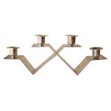 Hand Hammered Cubist Candlestick