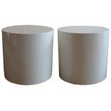 Pair of Drum Tables/Pedestals