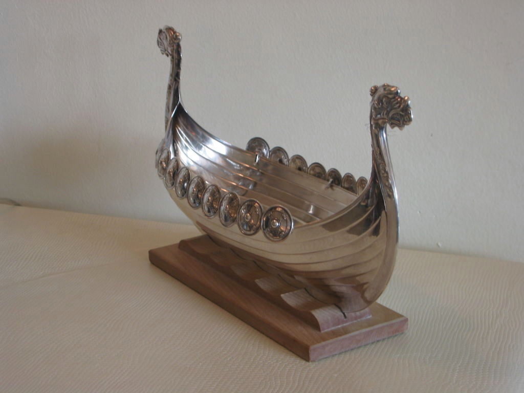 silver viking boat