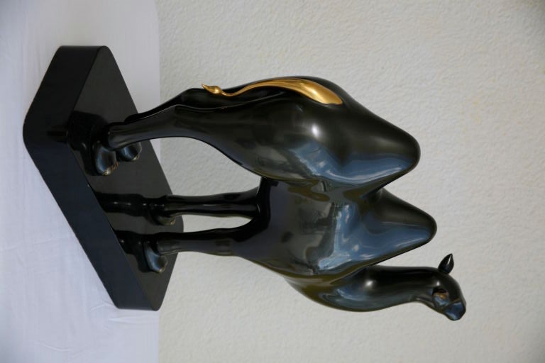 Enamel over Bronze Camel by Roberto Estevez In Excellent Condition In North Miami, FL