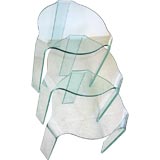 ITALIAN STACKING GLASS ON SALE! FIAM NESTING TABLES