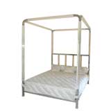 Rare Charles Hollis Jones Chrome & Lucite Bed