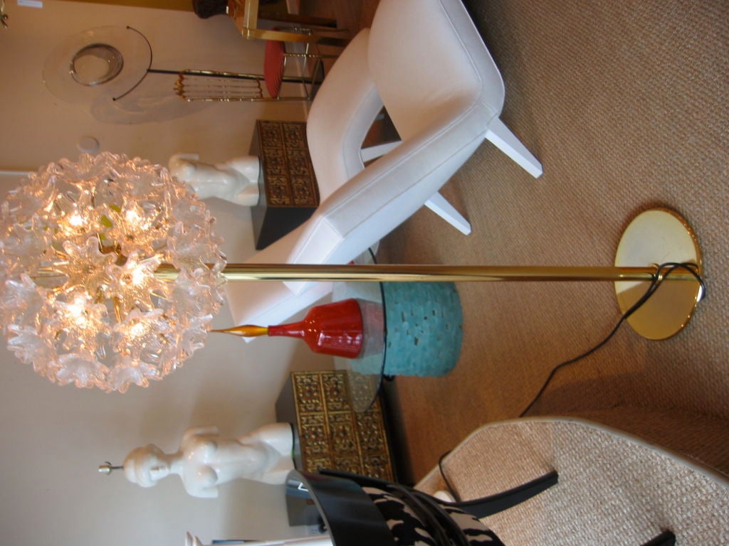 Austrian Sputnik Glass & Brass Floor Lamp