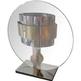 Vintage Pierre Cardin Lucite, Chrome, & Brass Lamp