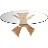 Magnificent Sculptural Lucite Dining Table signed Lionin Froast