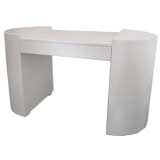 Sculptural White Lacquered Desk