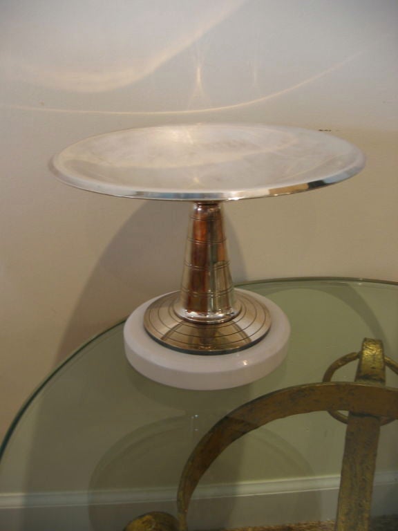 silver plated footed bowl