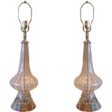 Pair of Stunning Italian Glass Lamps by Alberto Toso