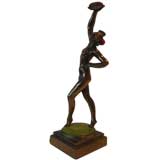 Vintage Art Deco  Danseuse Sculpture by Paul Herzel