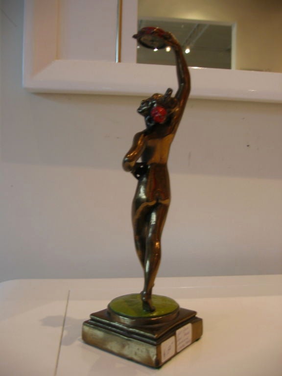 Art Deco  Danseuse Sculpture by Paul Herzel