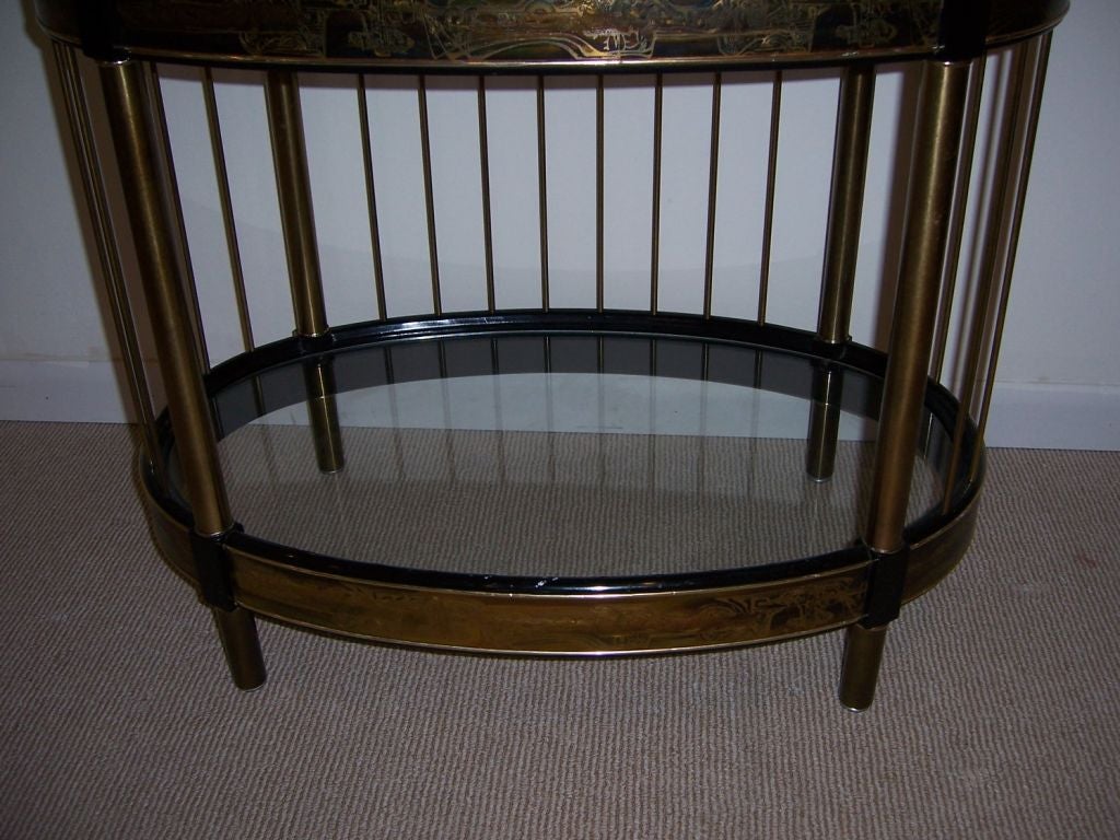 American A Mastercraft Oval Etagere