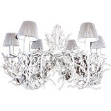 Six-Light Iron Coral Branch Chandelier