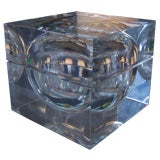 Square Lucite Ice Bucket by Albrizzi
