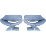 A Rare Pair of Pierre Paulin Ribbon Chairs (labelled Artifort)