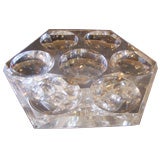 Large Lucite Lazy Susan Snack Tray