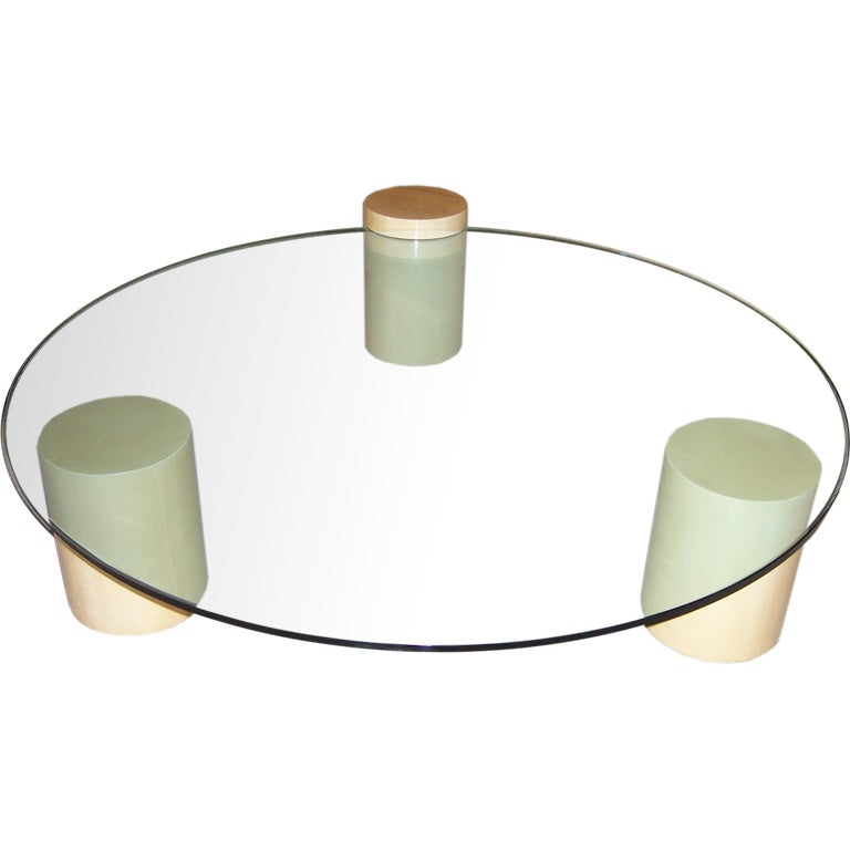 An Exceptional Oversized Aldo Tura (Signed) Cocktail Table