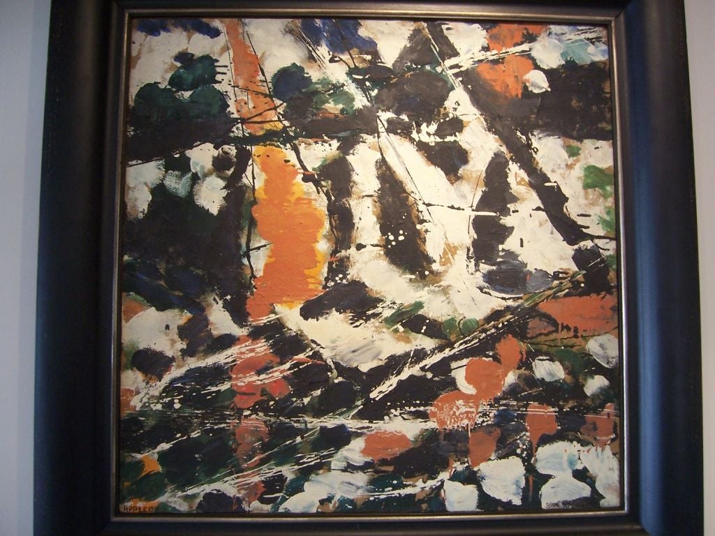 American 1950's Framed Abstract by Theodore Franklin Appleby (signed)
