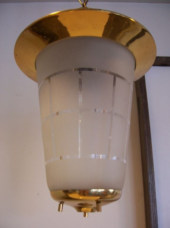Mid-20th Century Pair of Mid-Century Italian Hanging Lanterns For Sale