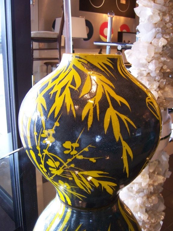 Glazed Terracotta Over-Sized Vase In Good Condition In East Hampton, NY