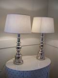 A Pair of Nickel-Plated Stiffel Lamps
