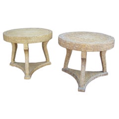 Pair of Round Gueridon Side Tables