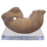 Modern Abstract Marble Female Sculpture on Lucite Base
