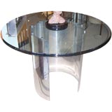 Italian Aluminum Round Sidetable