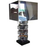Curtis Jere Cubed Chrome Table Lamp (signed)
