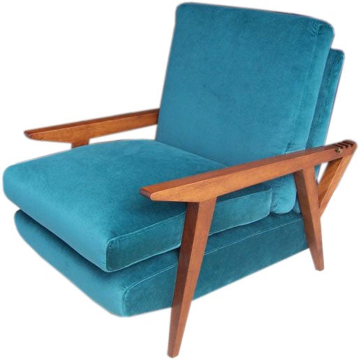 A Modern Reclining Armchair by Charles Stoll For Sale