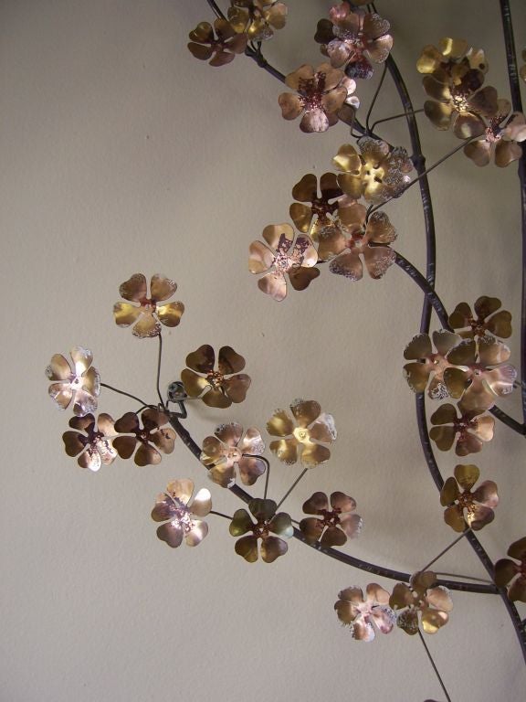 Curtis Jere Cherry Tree Branch Wall Sculpture (SIGNED)