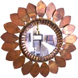 Curtis Jere Sunflower Wall Mirror (SIGNED)