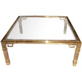 A Mastercraft Square Coffee Table with Greek Key Details