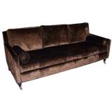 Hollywood Regency Silk Velvet Sofa