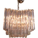 A Two-Tiered Camer Glass Chandelier