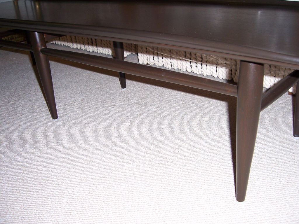 American Vintage Long Surfboard Style Coffee Table, Circa 1950s For Sale