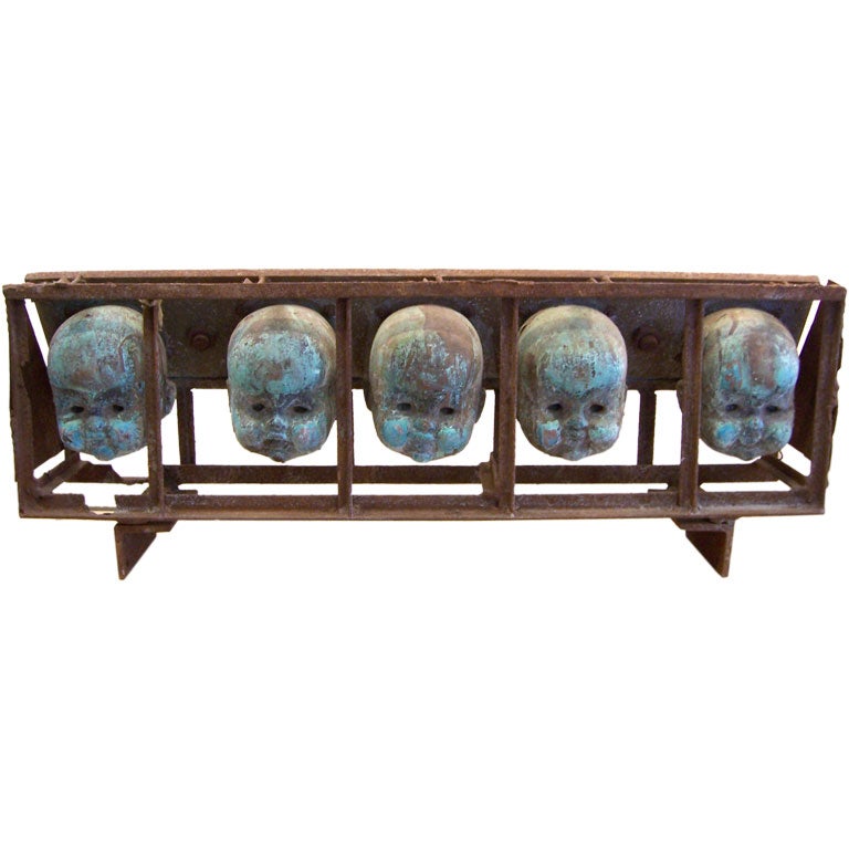 A Set of Five Doll Head Factory Molds
