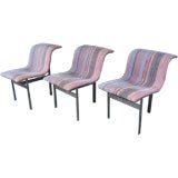 Set of Three "Onda" Saporiti Chairs w/ Missoni Fabric